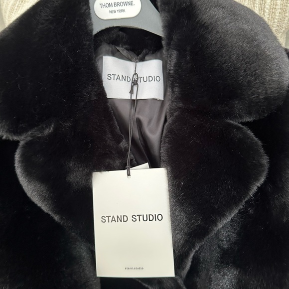 Stand Studio faux-fur savannah jacket black size 36 - Picture 5 of 15